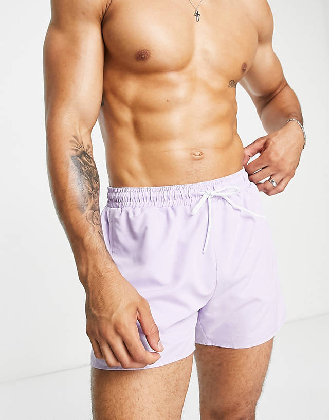 Topman - classic swim shorts in lilac