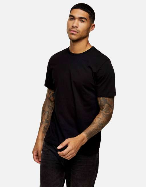 Topman classic t-shirt in black | ASOS