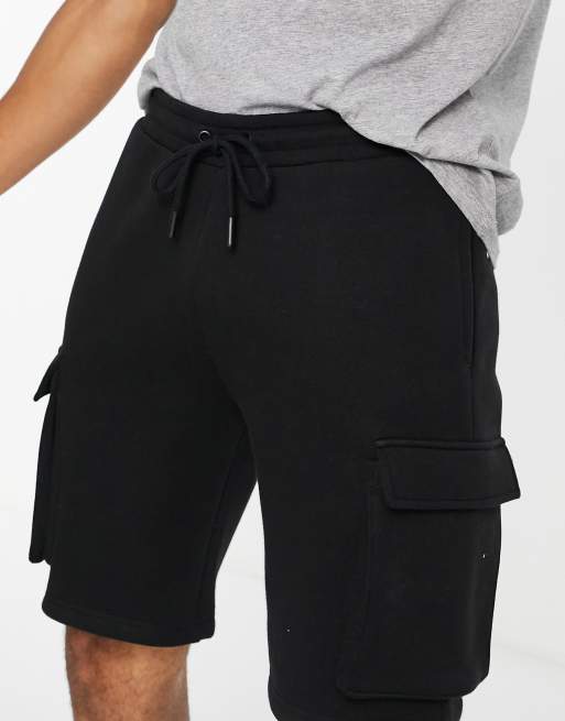 Topman co-ord cargo shorts in black | ASOS