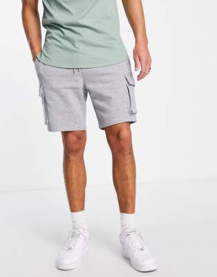 Topman co-ord cargo shorts in grey marl | ASOS