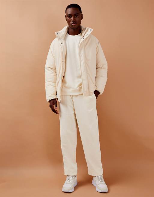 Topman co ord cord oversized joggers in ecru ASOS