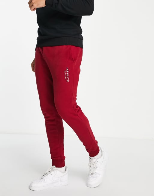 Topman Co Ord Infinite Jogger In Burgundy Asos