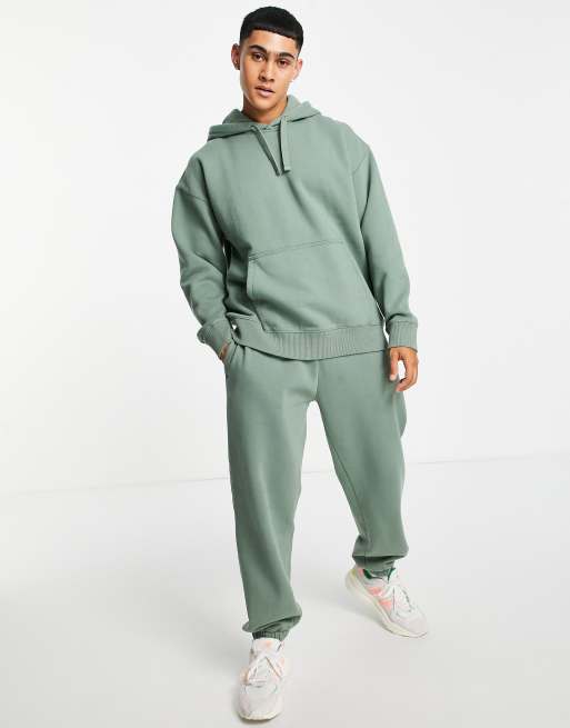 Topman co ord sweat set in green ASOS