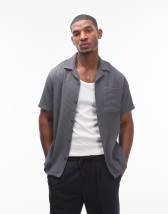 Nike Life Men's Woven Military Short-Sleeve Button-Down Shirt.