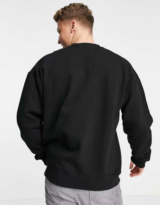 Topman co-ord Signature embroidered sweatshirt in black, 2 of 4
