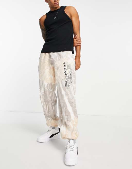 Topman co-ord Tokyo scribe jogger in stone