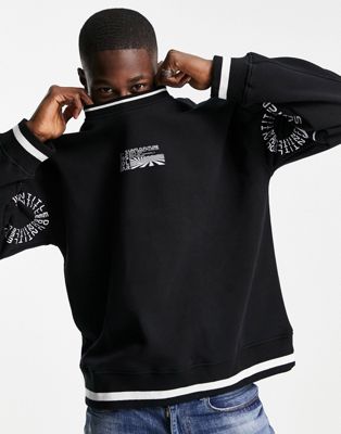 Topman co-ord untitled sweatshirt in black - ASOS Price Checker