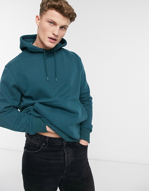 Topman co-ord classic hoodie in dark green