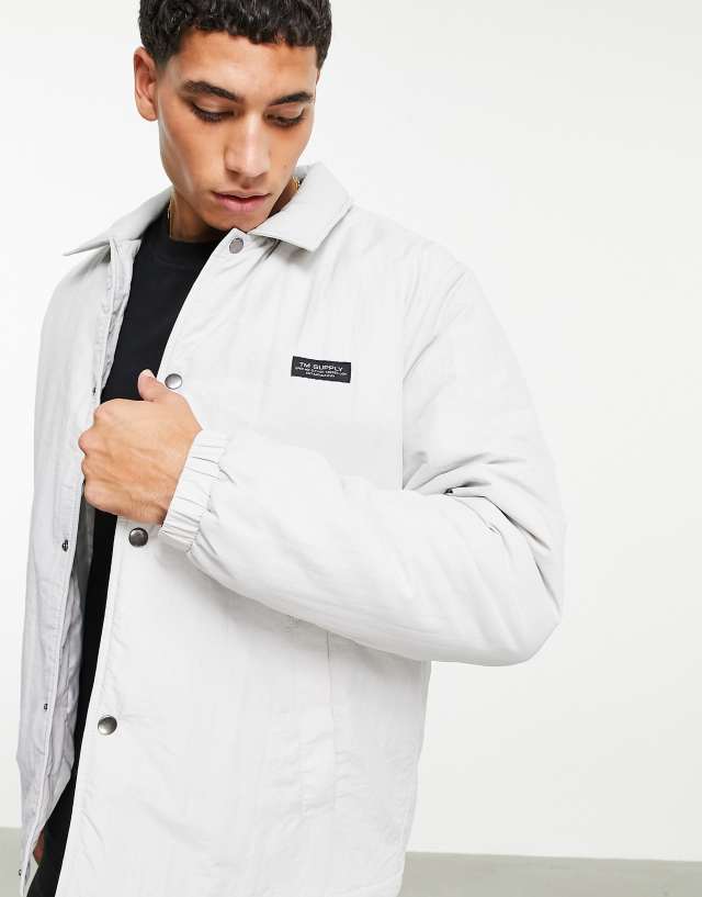 Topman coach jacket in gray