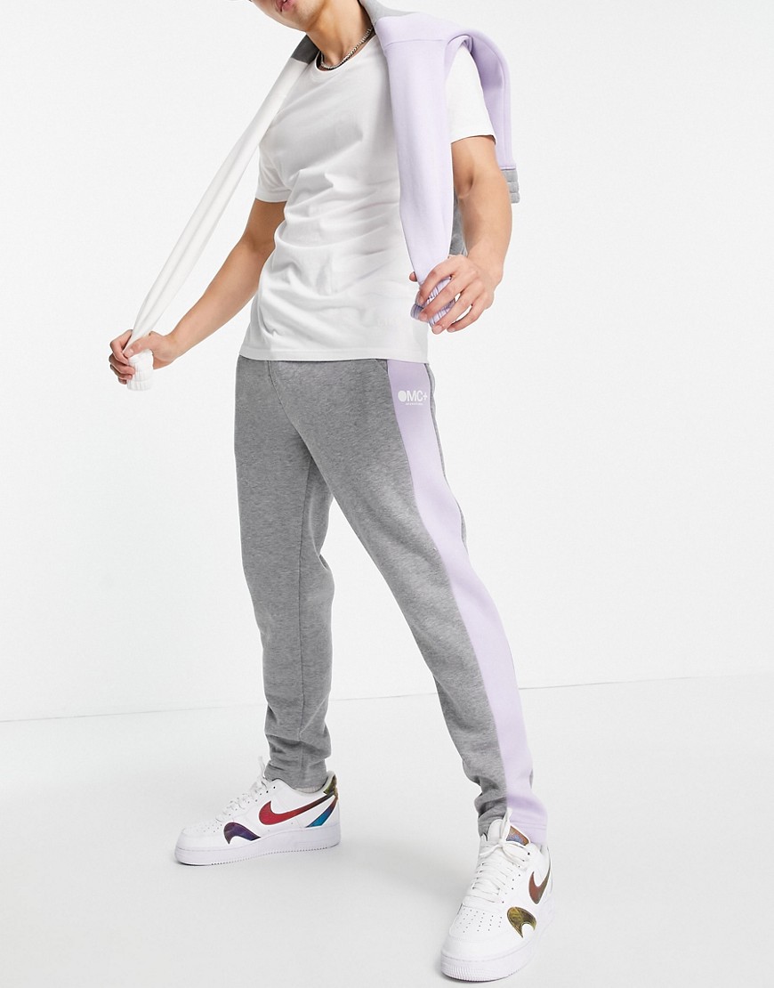 Topman color block sweatpants in gray - part of a set-Grey