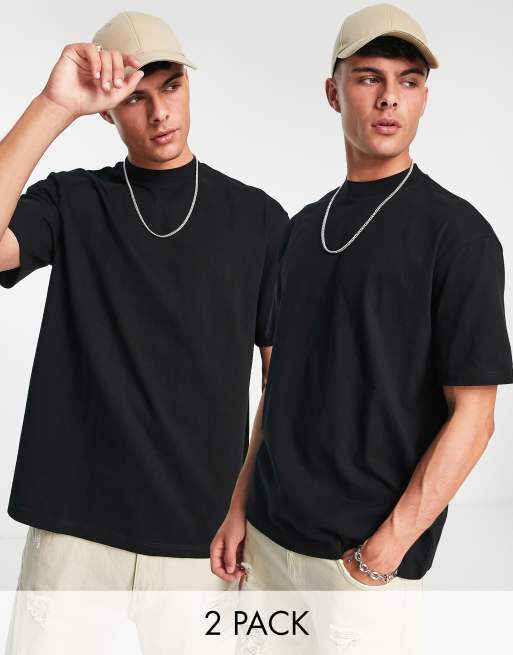 Topman - Confezione da 2 T-shirt comode nere