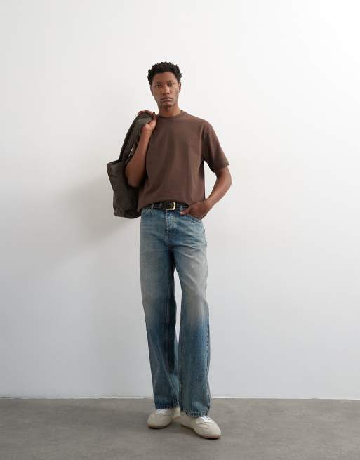 Topman - Confezione da 3 T-shirt comode marrone, pietra e blu , 2 di 5