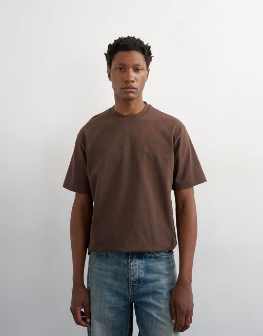Topman - Confezione da 3 T-shirt comode marrone, pietra e blu , 3 di 5