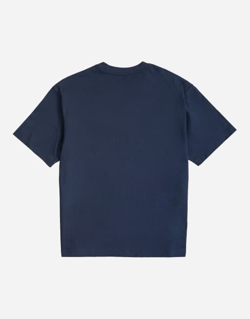Topman confezione da 3 T-shirt relaxed fit in ecru, navy e stone, 7 di 7
