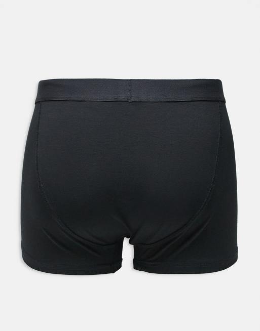 Topman - Confezione da 5 boxer aderenti neri con fascia in vita nera, 3 di 3