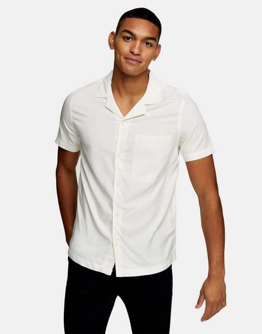 Topman considered revere shirt in white