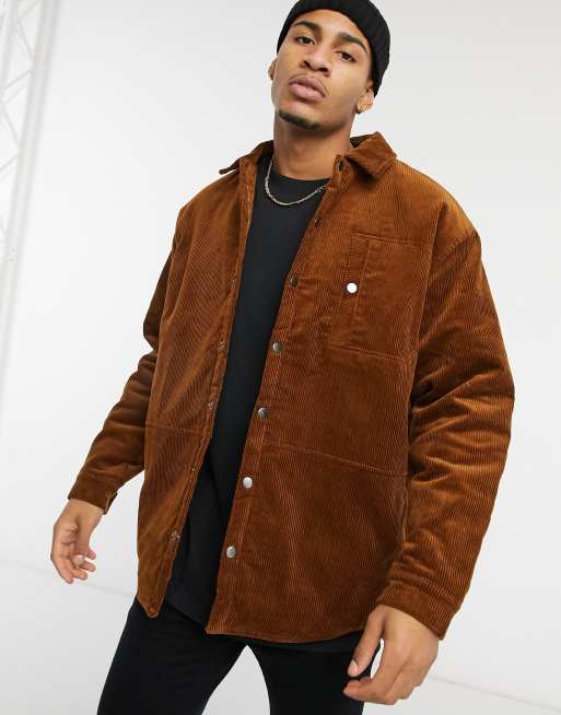 Topman cord jacket in rust | ASOS