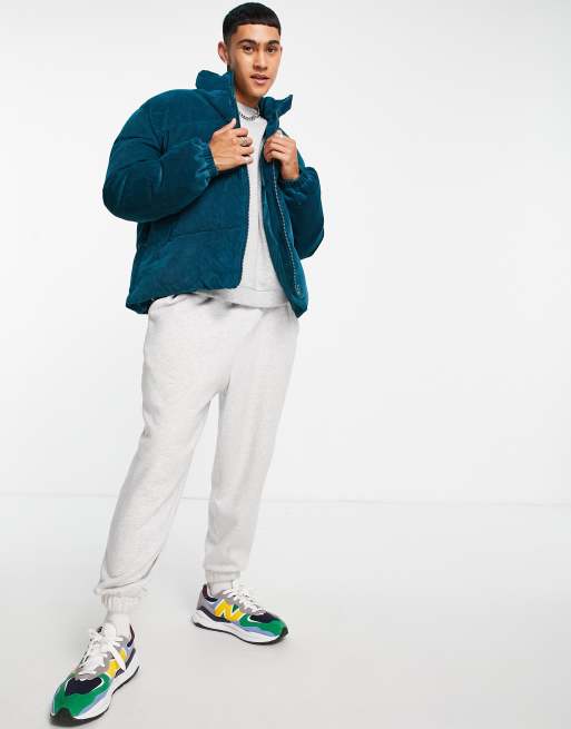 Topman cord puffer in blue, 3 of 4