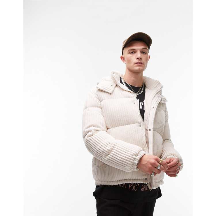 White cord deals puffer jacket