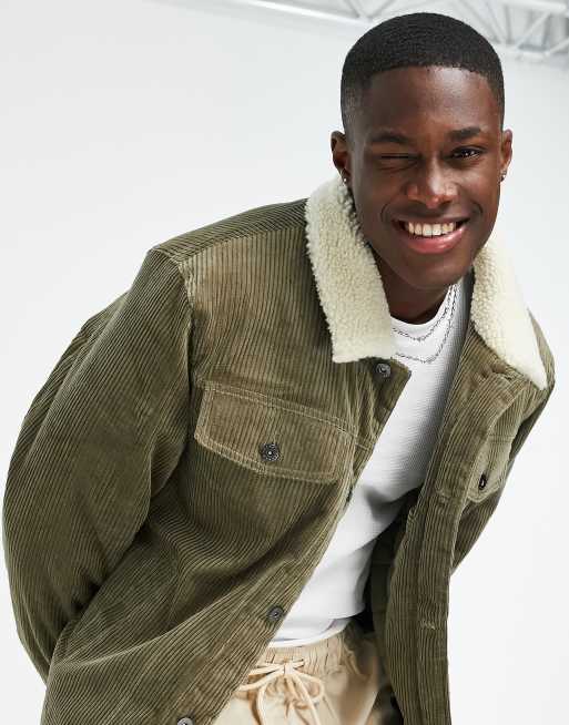 Olive corduroy jacket on sale mens