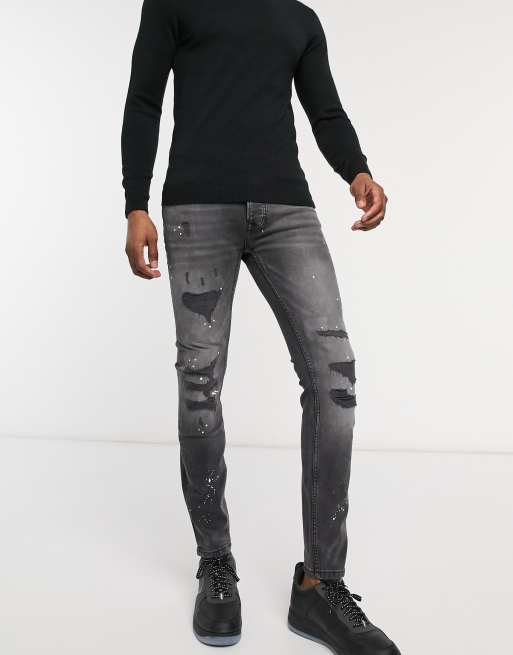 Topman biker jeans hotsell