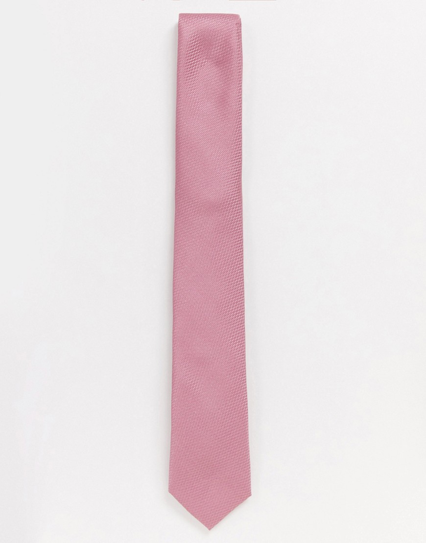 Topman - Cravatta testurizzata rosa