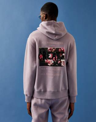 Topman Create Print Hoodie In Lilac purple ModeSens