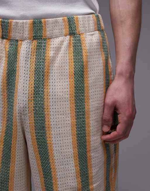 Topman co-ord crochet bright stripe shorts