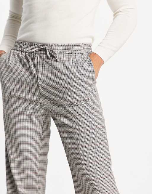 Topman - Crop-bukser med vidde og pepitatern, 3 af 4