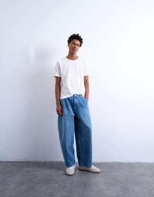 Topman Cropped Slub Baby T-shirt In White