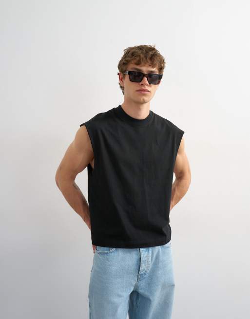 Topman – Cropped-T-Shirt in Schwarz mit lockerer Passform, 2 von 5