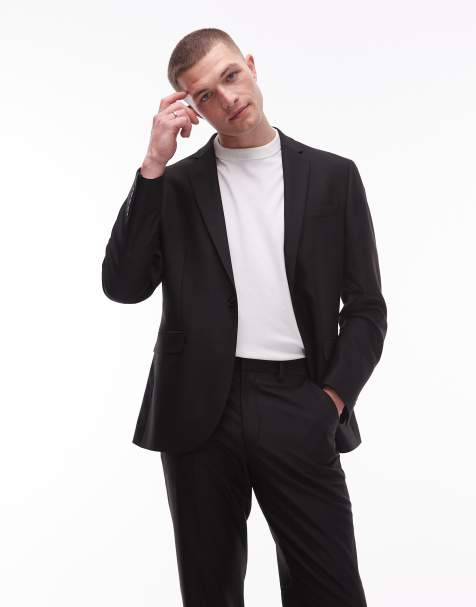 Topman – Czarna dopasowana marynarka garniturowa - view 1