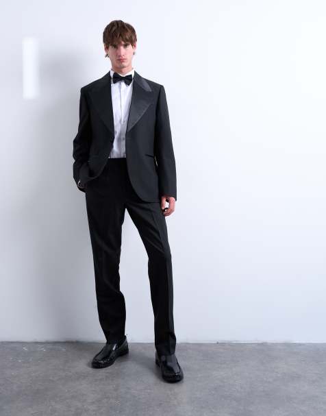 Topman – Czarna marynarka smokingowa o dopasowanym kroju - view 1