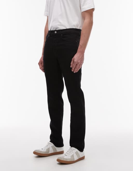 Topman – Czarne elastyczne jeansy o dopasowanym kroju, 3 z 5