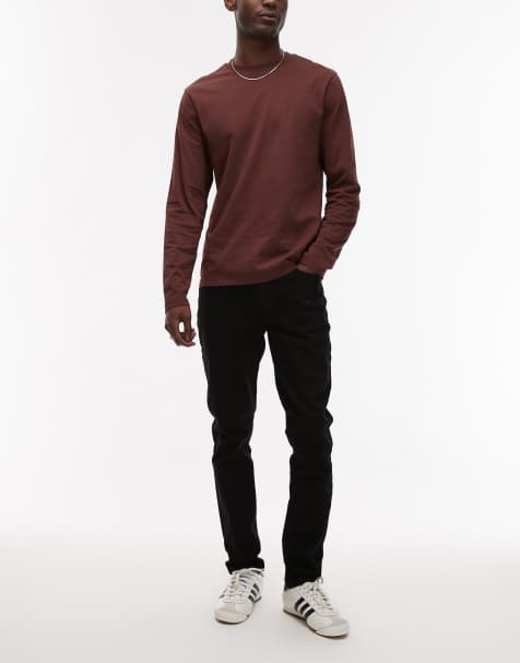 Topman stretch skinny jeans in black