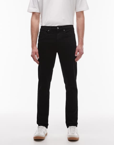 Topman stretch skinny jeans in black