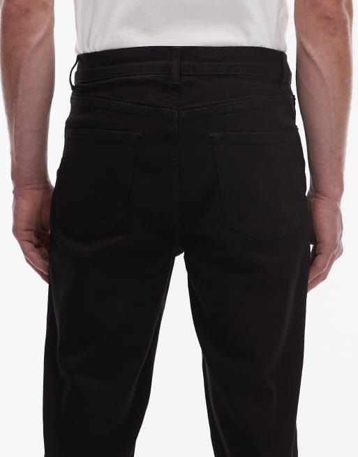 Topman – Czarne elastyczne jeansy ze zwężanymi nogawkami, 4 z 5