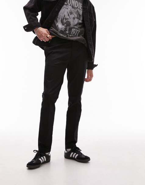Topman – Czarne eleganckie chinosy o dopasowanym kroju - view 1