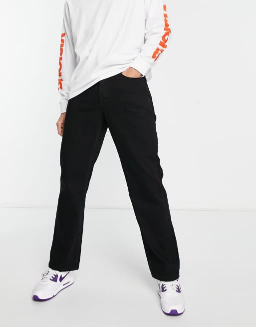 Topman – Czarne luźne jeansy 