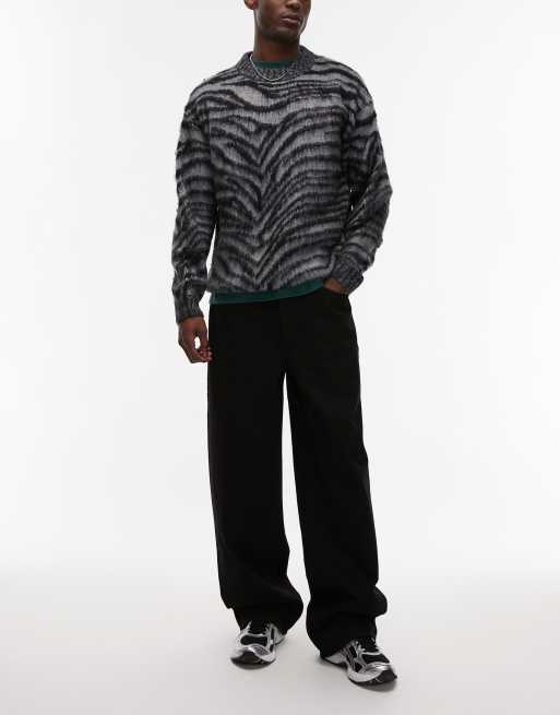 Topman – Czarne luźne jeansy