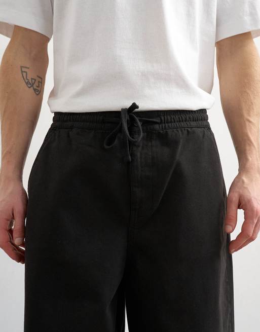 Topman – Czarne luźne spodnie w jodełkę, 5 z 5