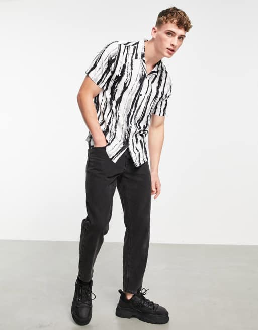 Topman – Czarno-biała koszula w paski , 2 z 4