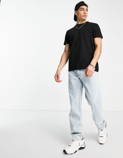 Topman – Czarny klasyczny T-shirt