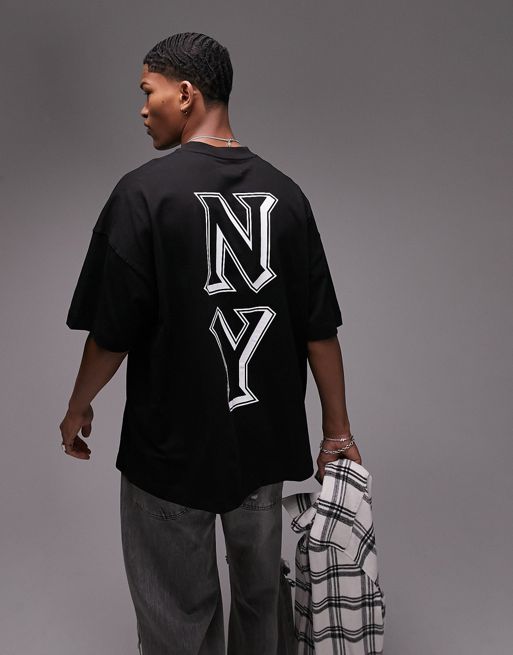 New Era MLB BIG OVERSIZED NEW YORK YANKEES - T-shirt z nadrukiem