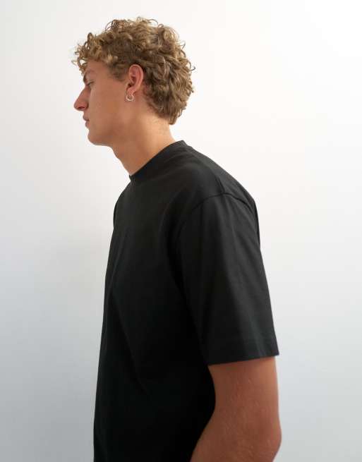 Topman – Czarny T-shirt o luźnym kroju, 3 z 7