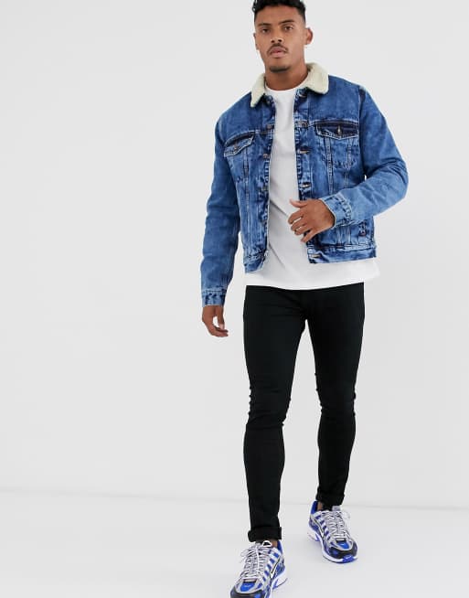 Denim borg 2025 jacket men