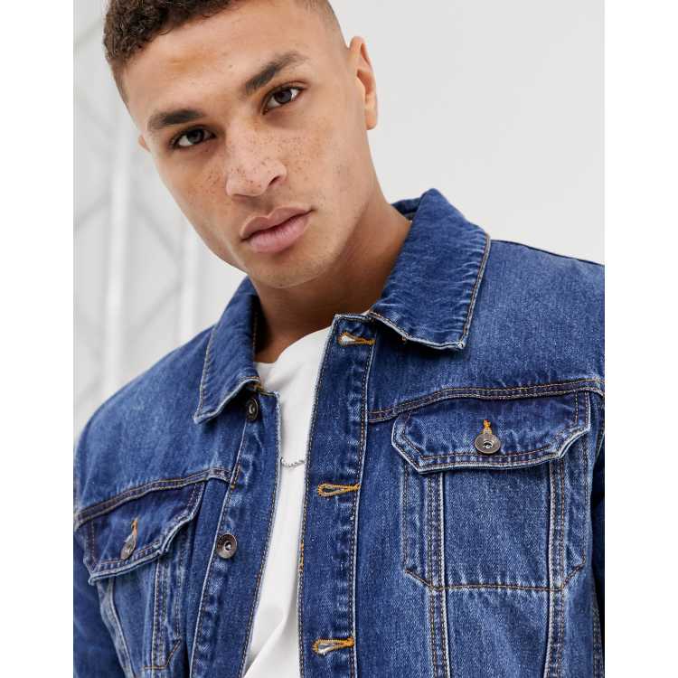 Topman distressed clearance denim jacket