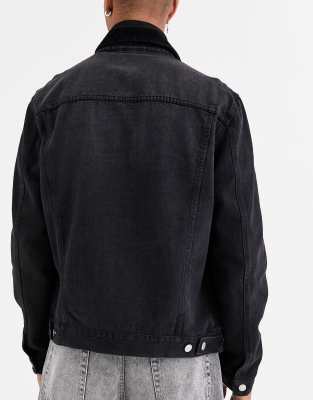 black denim jacket topman