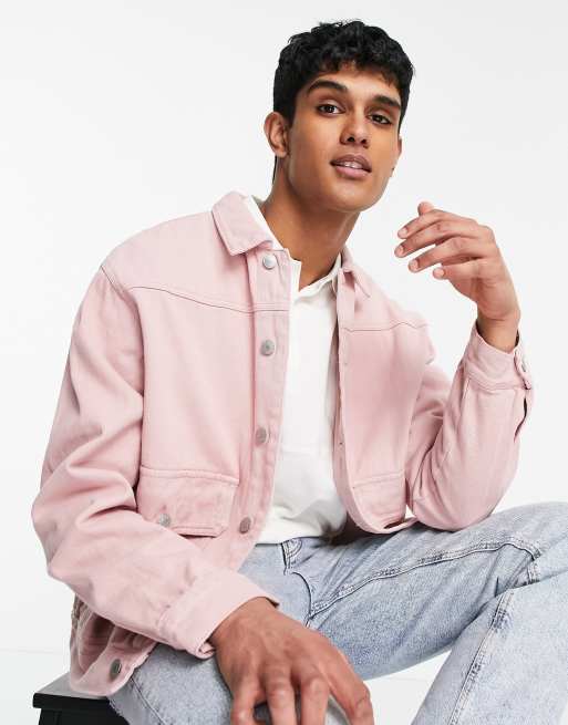 Asos pink 2024 denim jacket