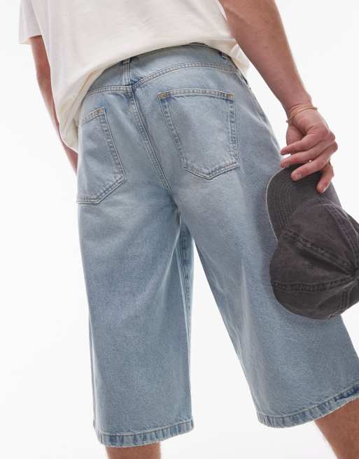 Topman - Denimshorts i lys vask, 3 af 5